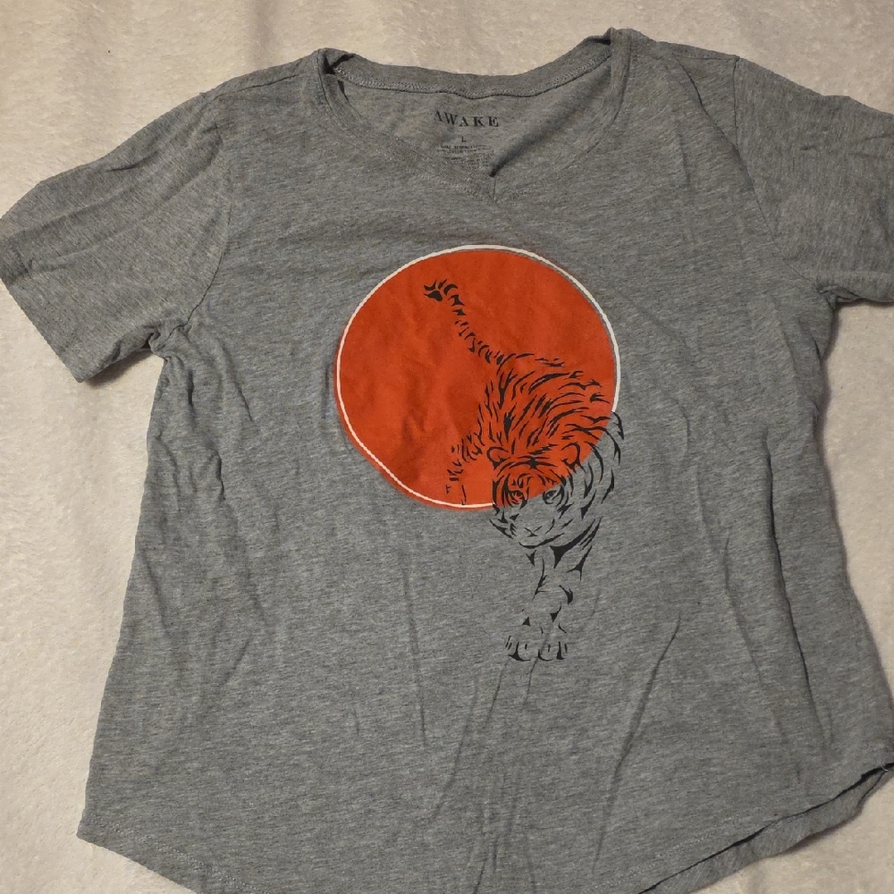Awake Heather Gray V-Neck Tee